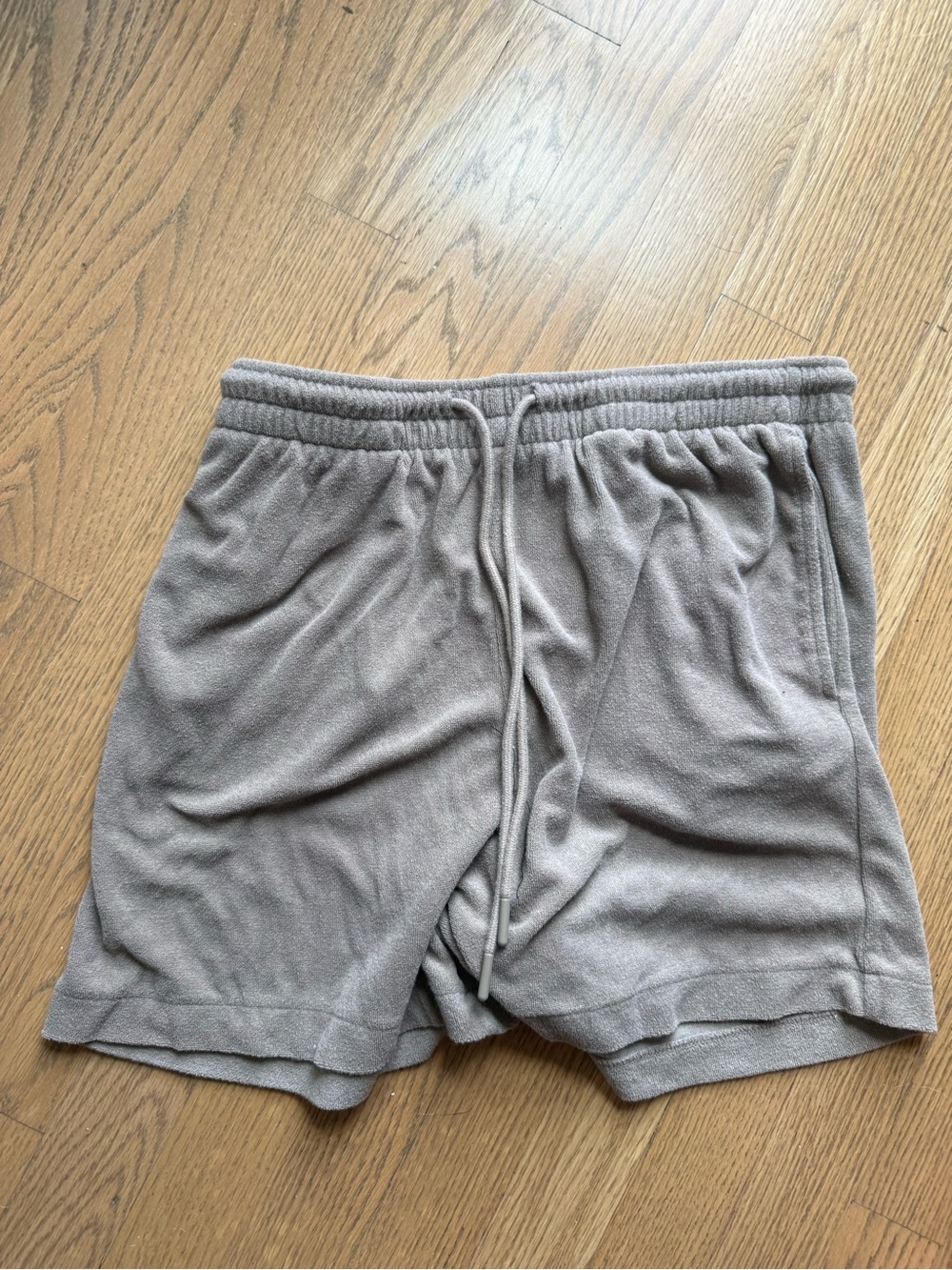 H&M Taupe Terry Drawstring Women's Athletic Shorts